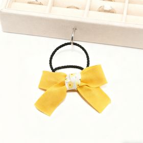 Bow Hair Ties-Yellow 9764 (Option: 6926398659764)