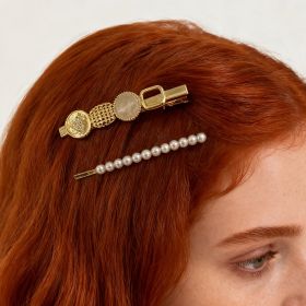 Pearl Hair Clip Set 2pcs-2865 (Option: 6926398642865)